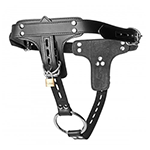 Strict Leather Premium Locking Leather Anal Plug Harness