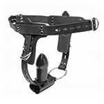 Strict Leather Premium Locking Leather Anal Plug Harness