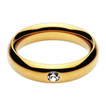 Rhinestone Accented Golden Heavyweight Cock Ring