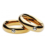 Rhinestone Accented Golden Heavyweight Cock Ring