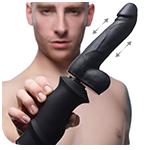 Mega-Pounder Hand-held Thrusting Silicone Dildo