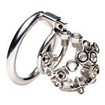 Bolted Chastity Cage with Spikes
