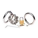 Bolted Chastity Cage with Spikes