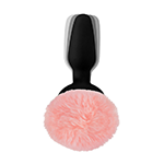 Remote Control Vibrating Pink Bunny Tail Anal Plug