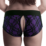 Lace Envy Pegging Set with Lace Crotchless Panty Harness