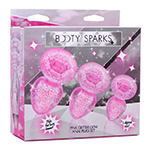 Glitter Gem Anal Plug Set - Pink