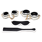 Kink in the Dark Glowing Cuffs Blindfold and Paddle Bondage Set