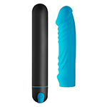 XL Silicone Bullet and Ribbed Sleeve