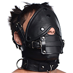 Leather Head Harness with Removeable Gag