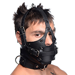 Leather Head Harness with Removeable Gag
