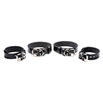 Leather Locking Bondage Straps - 4 Pack
