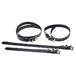 Leather Locking Bondage Straps - 4 Pack
