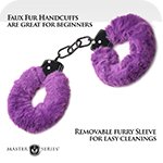 Cuffed in Fur Furry Handcuffs - Purple