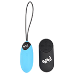 28X Nubbed Silicone Vibrating Egg - Blue
