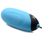 28X Nubbed Silicone Vibrating Egg - Blue