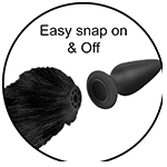 Interchangeable Fox Tail Vibrating Anal Plug (2 Colors)