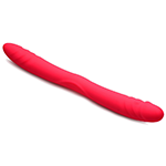 7X Double Down Silicone Double Dildo with Remote - Pink