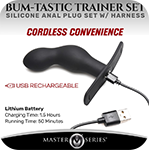 P-Spot Plugger 28X Silicone Prostate Plug with Comfort Harness
