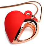 10X Vibrating Silicone Heart Necklace