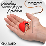 10X Vibrating Silicone Heart Necklace