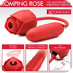 10X Romping Rose Suction and Thrusting Vibrator