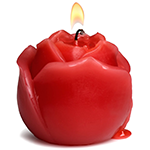 Flaming Rose Drip Candle