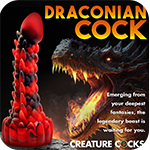 Demon Rising Scaly Dragon Silicone Dildo