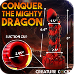 Demon Rising Scaly Dragon Silicone Dildo