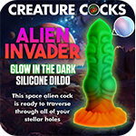 Alien Invader Glow-In-The-Dark Silicone Dildo