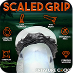 Black Caiman Silicone Cock Ring