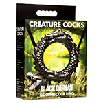 Black Caiman Silicone Cock Ring