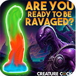 Tenta-Glow Glow-In-The-Dark Silicone Dildo