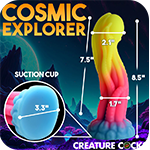 Tenta-Glow Glow-In-The-Dark Silicone Dildo