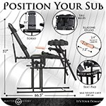 Leg Spreader Obedience Chair with Sex Machine