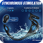 Vibrating Silicone Cock Ring and Anal Stimulator