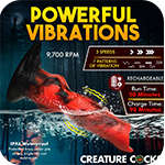 Vibra Beast Vibrating Silicone Dildo