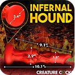Fire Hound Silicone Dildo - Large