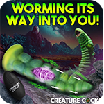Squirmer Thrusting and Vibrating Silicone Dildo
