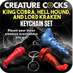 Hell-Hound, Lord Kraken, & King Cobra Silicone Keychain Set