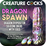 Dragon Spawn Ovipositor Silicone Dildo with Eggs