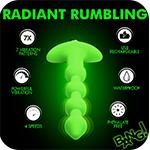 Glow-in-the-Dark Silicone Anal Beads