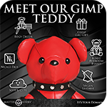 Gimp Teddy Bear - Red