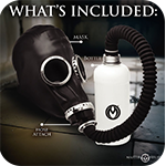 Dark Inhaler Gas Mask with Bottle