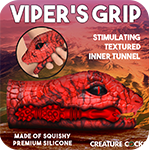 Serpentine Stroker Silicone Masturbator - Red