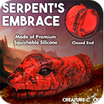 Serpentine Stroker Silicone Masturbator - Red