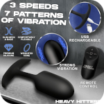 Vibrating Weighted Silicone Anal Plug - Large