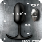 Vibrating Weighted Silicone Anal Plug - Large