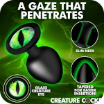 Creature Eye Green Eye Silicone Butt Plug - Large