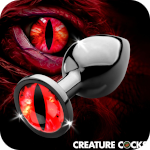 Sinister Eye Red Eye Metal Butt Plug - Medium