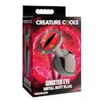 Sinister Eye Red Eye Metal Butt Plug - Medium